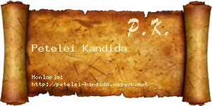 Petelei Kandida névjegykártya